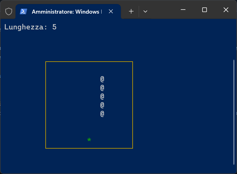 Snake game in the terminal